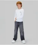 Лонгслив regular fit Calvin Klein Jeans, белый - фото 2