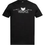 Футболка с принтом логотипа VERSACE, черный - фото