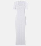 Кружевное платье миди Alaïa, Blanc - фото