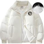 Пуховик унисекс Crayon Shinchan, черный с маленьким логотипом на боку - фото 6