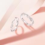 FANCI Пара простых серебряных колец S925 унисекс - фото 8