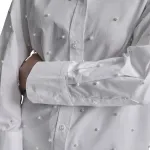 Блузка DKNY Pearl Embellished, белый - фото 4