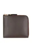 Кожаный кошелек на молнии Comme Des Garçons Wallet, коричневый - фото