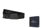 Мужской кожаный ремень COACH, Черный - фото 2