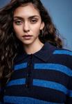Джемпер Stradivarius STRIPED, Metallic Blue - фото 4