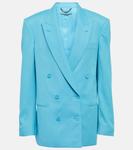 Двубортный твиловый блейзер Stella McCartney, Aqua Blue - фото