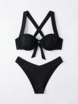 Cupshe Бикини-бралетт 'CAA12C5D155AA' в черном цвете - фото