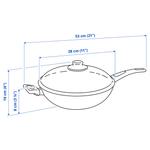 Вок с крышкой IKEA, 28 см, черный - фото 4