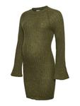 Вязаное платье MAMALICIOUS MLULRIKKA, оливковый - фото