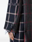 Пальто в клетку «Принц Уэльский» Thom Browne, синий - фото 5