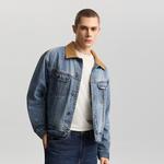 Lee Джинсовые куртки мужские Medium Blue Lapel Moderate Patch - фото 7