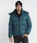 Пуховик мужской Calvin Klein Jeans с капюшоном и монограммой, синий - фото 3