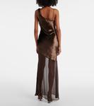 Асимметричное макси-платье Beaton Staud, Dark Chocolate - фото 3