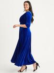 Бархатное платье макси Verity Scarlett & Jo, синий кобальт - фото 3