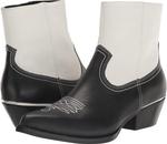 Ботинки DKNY Women's Lukas Cowboy Booties, Black/White - фото 7