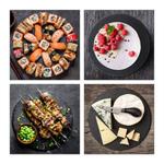 Набор грифельных тарелок, 6 круглых. Relaxdays, серый - фото 2