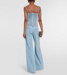 Джинсовое бюстье Magda Butrym, светло-синий - фото 3