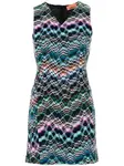 Плетеное платье мини Missoni, зеленый - фото