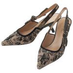DIOR J'A Slim Heel High Heels Women's Beige Black - фото 5