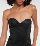 Топ-бюстье gabra с кристаллами Costarellos, черный - фото 4