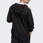 Куртка adidas neo M Ce 3s Wb Classic Stripe Windproof waterproof Sports Hooded Jacket Black, черный - фото 3
