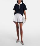 Кашемировые шорты Jardin des Orangers, White Navy - фото 2