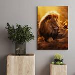 Картина на холсте Hustling Sharks Lion Romance, желтый - фото 4