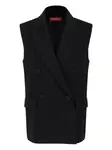 Двубортный жилет Pomez MAX MARA, черный - фото