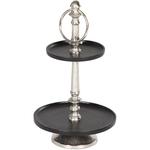 Стеллаж Стеллаж 2 уровня Серебро и Черный Ambiente Haus, Silberfarben, schwarz - фото