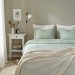 Пододеяльник и наволочка, бледно-зеленые, 150x200/50x80 см IKEA Schersmin - фото 3