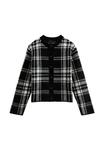 Кардиган New Look BRUSHED CHECK CREW NECK , Black Pattern/Black - фото 4