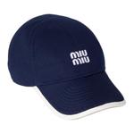 MIU MIU Кепка с логотипом Drill, Blue - фото