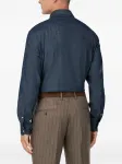 Джинсовая рубашка Boggi Milano, синий - фото 4