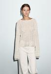 Джемпер Massimo Dutti LONG FLARED SLEEVES, Beige - фото