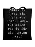 Сумка Mr. & Mrs. Panda Tragetasche Mama Herz Gold mit Spruch, черный - фото