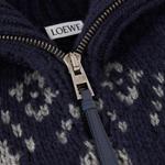Свитер с узором на молнии LOEWE, синий - фото 6
