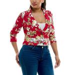 Женский блейзер из фольги Nina Leonard, цвет Black Brown Multi - фото 3