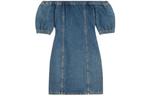 Платье джинсовое Celine с короткими рукавами, синий - фото 2