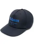 Бейсболка с принтом граффити Alexander McQueen, синий - фото