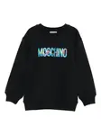 Свитшот с логотипом Moschino Kids, черный - фото
