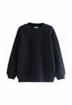 Джемпер Next FLUFFY SOFT BORG CABLE LONG SLEEVE CREW NECK, Navy/Blue - фото