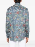 Рубашка с цветочным принтом ETRO, синий - фото 4