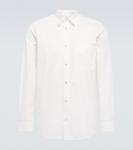 Хлопковая рубашка Калеб Nanushka, белый - фото