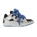 Кроссовки Lanvin Curb Sneakers, Metallic Silver Blue - фото