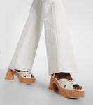 Босоножки на платформе из кожи Heloise 95 Jimmy Choo, Latte - фото 7