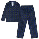 Детский пижамный комплект для мальчиков 4-12 лет Jellifish, Blue Green Plaid - фото