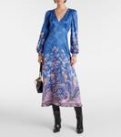 Платье миди с узором пейсли Etro, Print On Blue Base - фото 2
