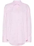 Рубашка со стразами MSGM, розовый - фото