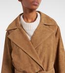 Пальто-накидка из замши Róhe, Light Khaki - фото 4