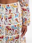 ETRO юбка миди с узором пейсли, белый - фото 5